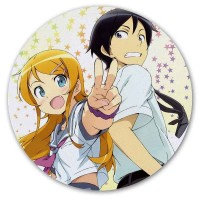 Коврик для мышки круглый OreImo - Кирино и Кёсукэ