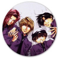 Коврик для мышки круглый с главными персонажами Saiyuki / Саюки