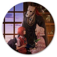 Коврик для мышки круглый Mahou Tsukai no Yome - Elias Answorth, Chise Hatori, Silky