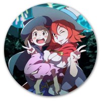 Коврик для мышки круглый Little Witch Academia Akko & Chariot du Nord