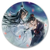 Коврик для мышки круглый Grandmaster of Demonic Cultivation - Wangji Lan и Wuxian Wei