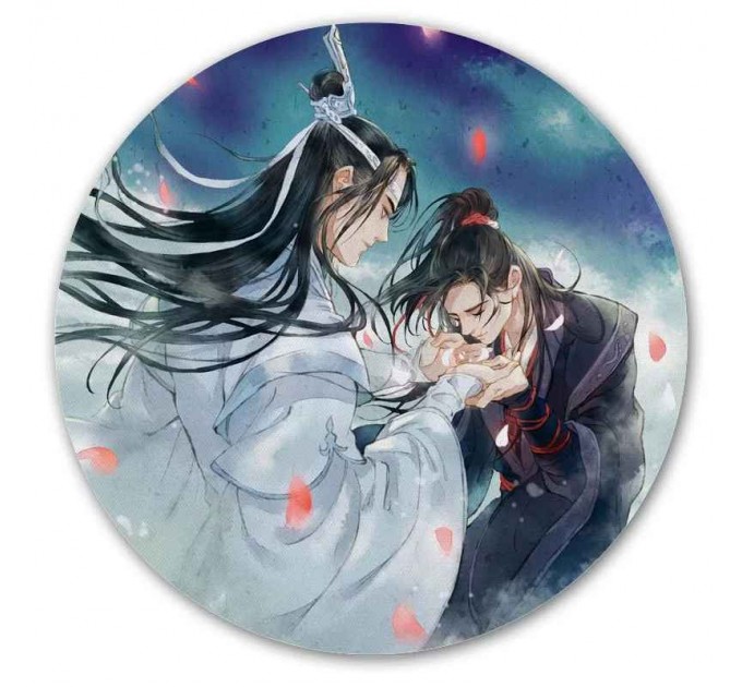 Коврик для мышки круглый Grandmaster of Demonic Cultivation - Wangji Lan и Wuxian Wei 