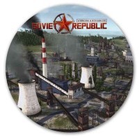 Коврик для мышки круглый Workers & Resources: Soviet Republic - Industrial area