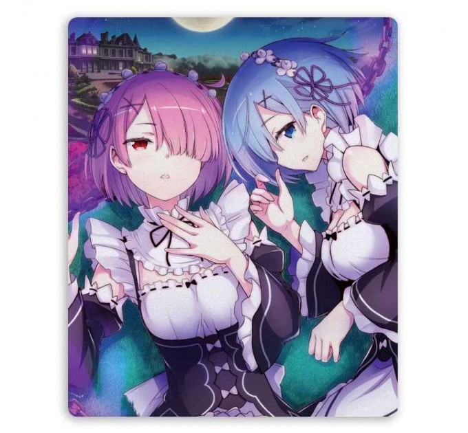 Коврик для мышки прямоугольный Re: Zero - Rem и Ram 