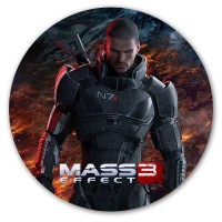 Коврик для мышки круглый Mass Effect  Commander Shepard (male)