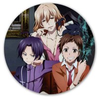 Коврик для мышки круглый Servamp Mahiru Shirota, Misono Alicein, Kuro, Snow Lily