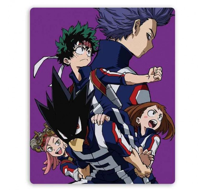 Коврик для мышки прямоугольный Boku no Hero Academia - Midoriya, Uraraka, Tomoyami, Hatsume и Shinsou 