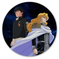 Коврик для мышки круглый The Legend of the Galactic Heroes - Reinhard von Lohengramm и Wen-li Yang