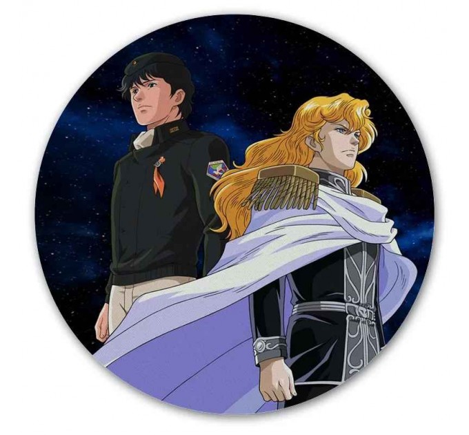 Коврик для мышки круглый The Legend of the Galactic Heroes - Reinhard von Lohengramm и Wen-li Yang 