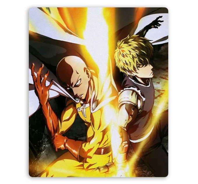 Коврик для мышки прямоугольный One Punch Man - Saitama and Genos 