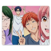 Коврик для мышки прямоугольный Love is Hard for Otaku - Hirotaka, Narumi, Hanako и Tarou