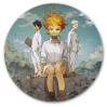 Коврик для мышки круглый Yakusoku no Neverland Emma, Norman и Ray 