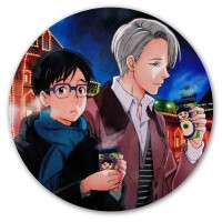 Коврик для мышки круглый Yuri!!! on Ice Victor and Yuuri in Moscow