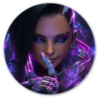 Коврик для мышки круглый Overwatch - Sombra