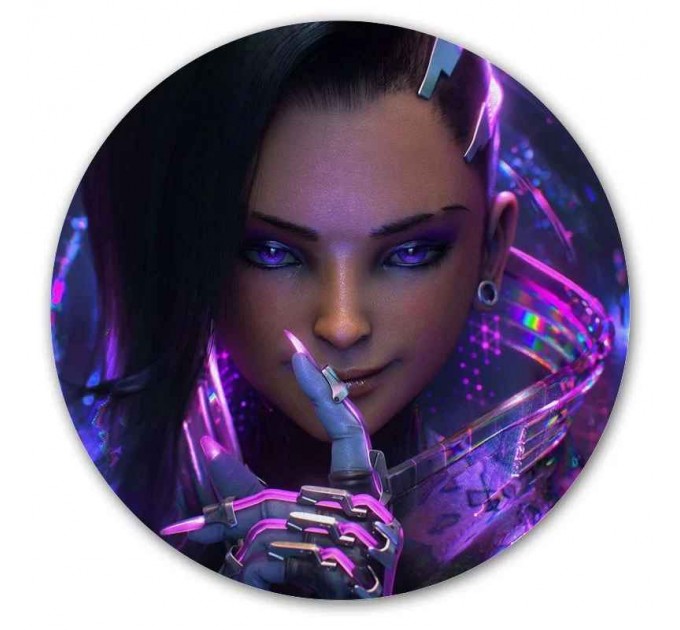 Коврик для мышки круглый Overwatch - Sombra 