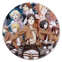 Коврик для мышки круглый Shingeki no Kyojin 