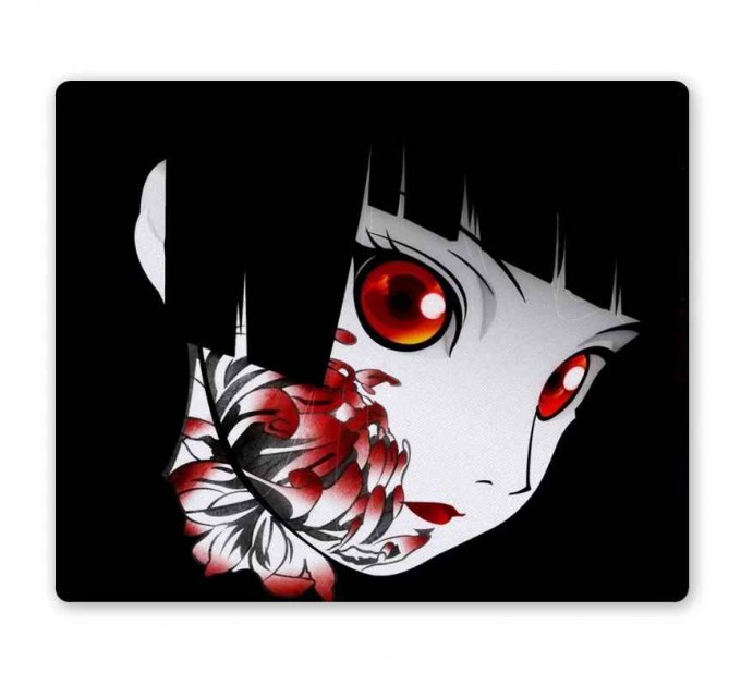 Коврик для мышки прямоугольный Jigoku Shoujo Ai Enma red flower 