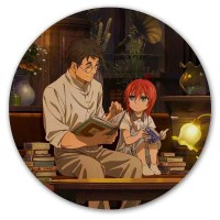 Коврик для мышки круглый Mahoutsukai no Yome: Hoshi Matsu Hito - Riichi Miura и Chise Hatori