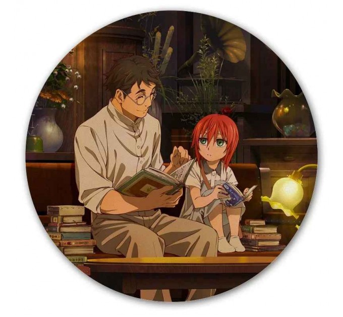 Коврик для мышки круглый Mahoutsukai no Yome: Hoshi Matsu Hito - Riichi Miura и Chise Hatori 