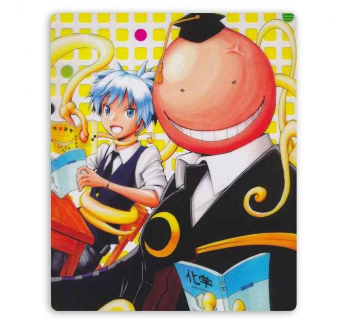 Коврик для мышки прямоугольный Assassination Classroom - Koro-sensei и Nagisa Shiota manga ver. 