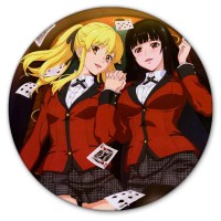 Коврик для мышки круглый Kakegurui xx - Mary Saotome и Yumeko Jabami