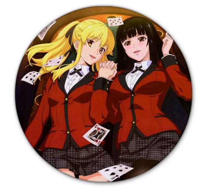 Коврик для мышки круглый Kakegurui xx - Mary Saotome и Yumeko Jabami 