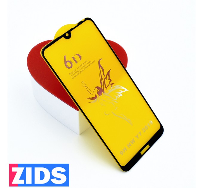 Защитное 3D стекло для Huawei Y7 2019 черное