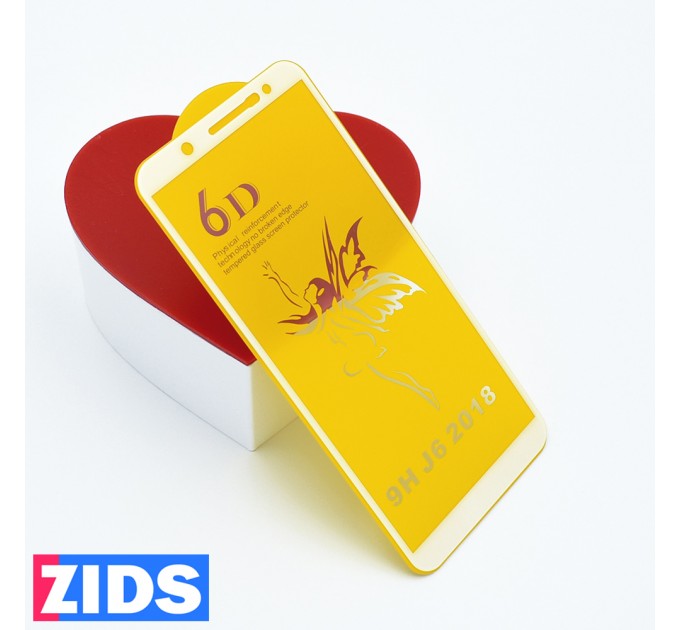 Защитное 3D стекло для Samsung Galaxy A6 2018 белое