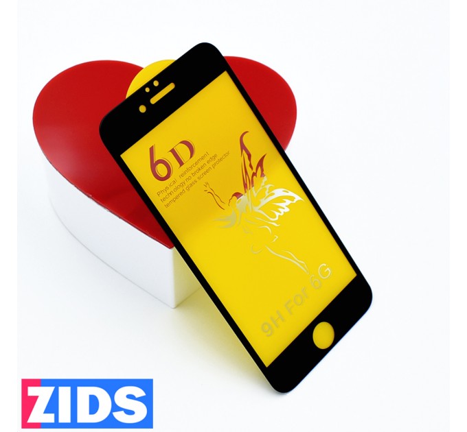 Защитное 3D стекло для iPhone 6/6S черное