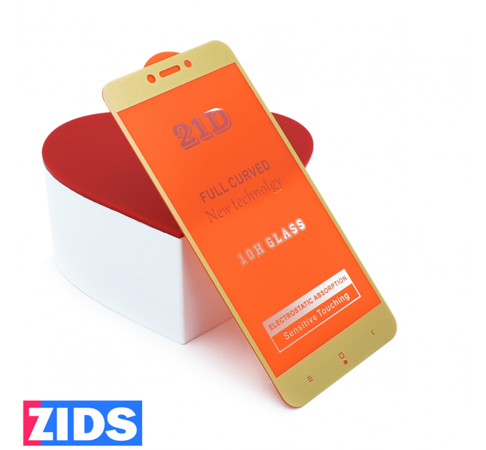 Защитное 3D стекло для Xiaomi Redmi 4X/5A золотое