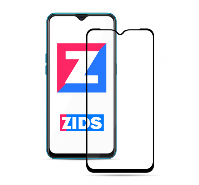Защитное 3D стекло для Oppo A12 черное