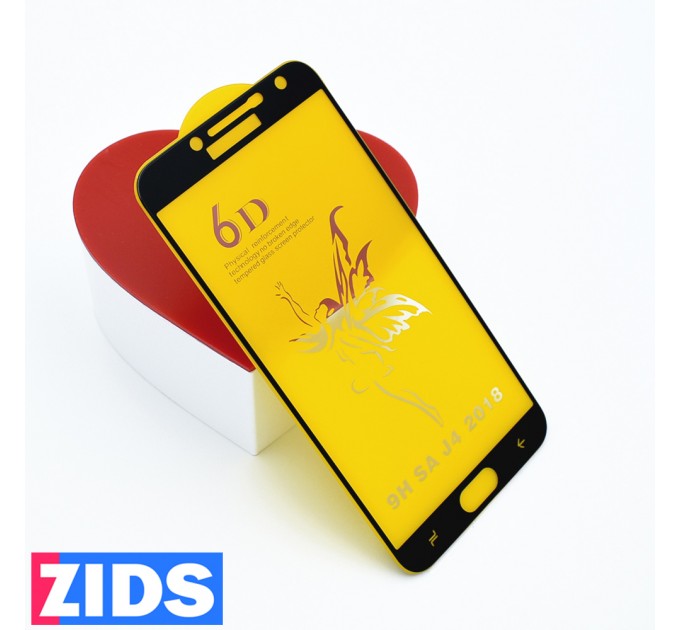 Защитное 3D стекло для Samsung Galaxy J4 2018 черное