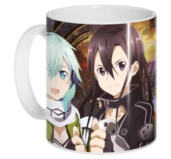 Кружка Sword Art Online Kazuto Kirigaya, Asuna Yuuki, Yuuki Konno, Sinon 