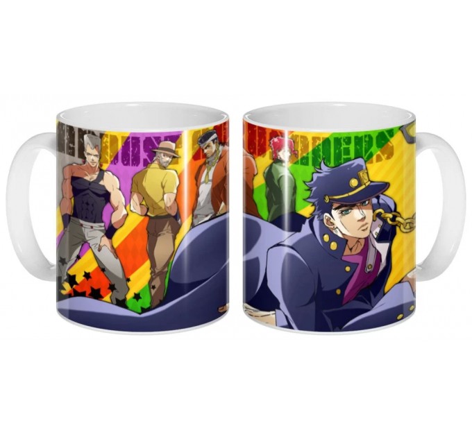 Кружка JoJo no Kimyou na Bouken Iggy, Jean, Joseph, Kakyoin, Kuujou, Mohammed 