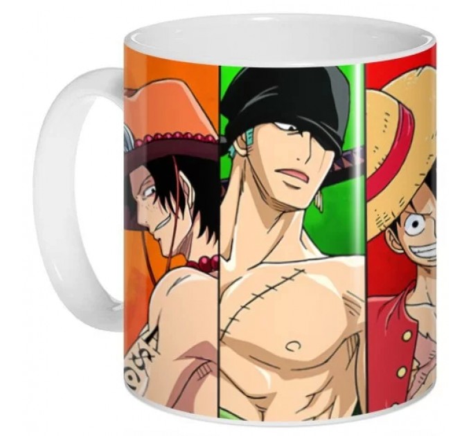 Кружка One Piece - Monkey D. Luffy, Roronoa Zoro, Sanji, Portgas D. Ace, Trafalgar Law 