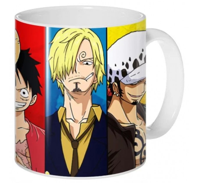 Кружка One Piece - Monkey D. Luffy, Roronoa Zoro, Sanji, Portgas D. Ace, Trafalgar Law 