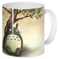 Кружка белая с главным персонажем из аниме Тоторо / Tonari no Totoro