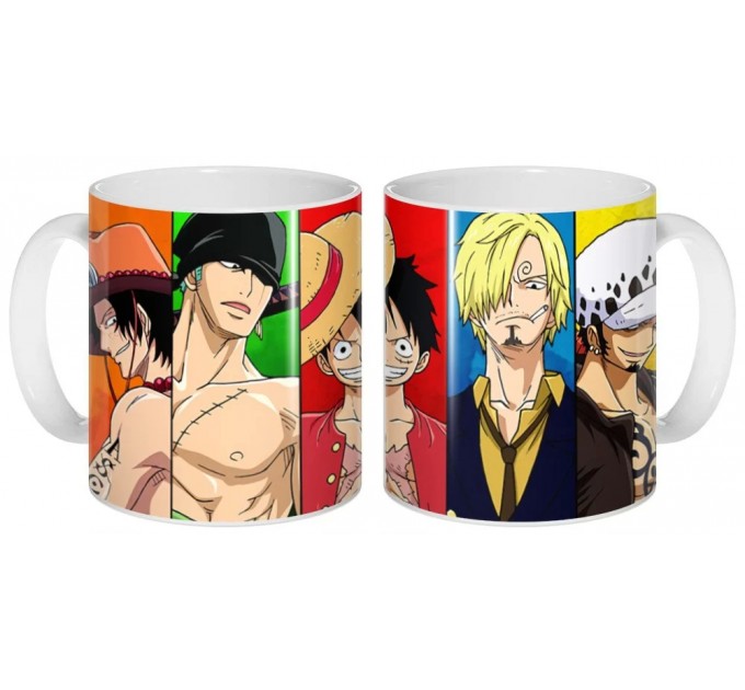 Кружка One Piece - Monkey D. Luffy, Roronoa Zoro, Sanji, Portgas D. Ace, Trafalgar Law 