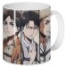 Кружка Вторжение гигантов / Shingeki no Kyojin с основными персонажами аниме 