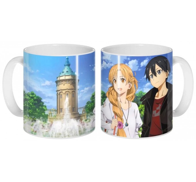 Кружка Sword Art Online - Kazuto Kirigaya, Asuna Yuuki 