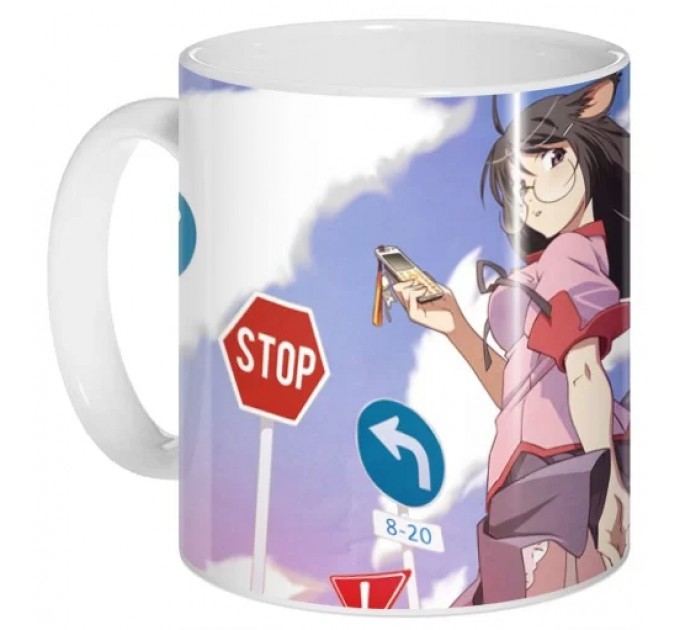 Кружка Bakemonogatari - Tsubasa Hanekawa - STOP! 