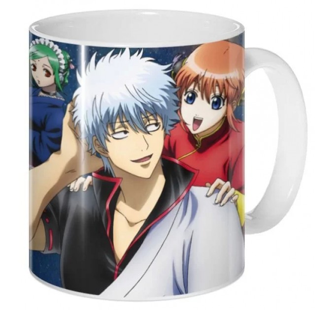 Кружка Gintama Kagura, Gintoki Sakata, Ayame Sarutobi, Tsukuyo, Tama 