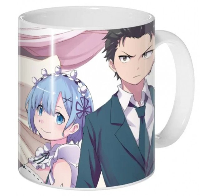 Кружка Re: Zero Emilia, Rem and Subaru 