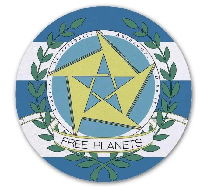 Коврик для мышки круглый The Legend of the Galactic Heroes - Free Planets Alliance 