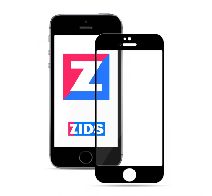 Защитное 3D стекло для iPhone 5/5S/SE черное