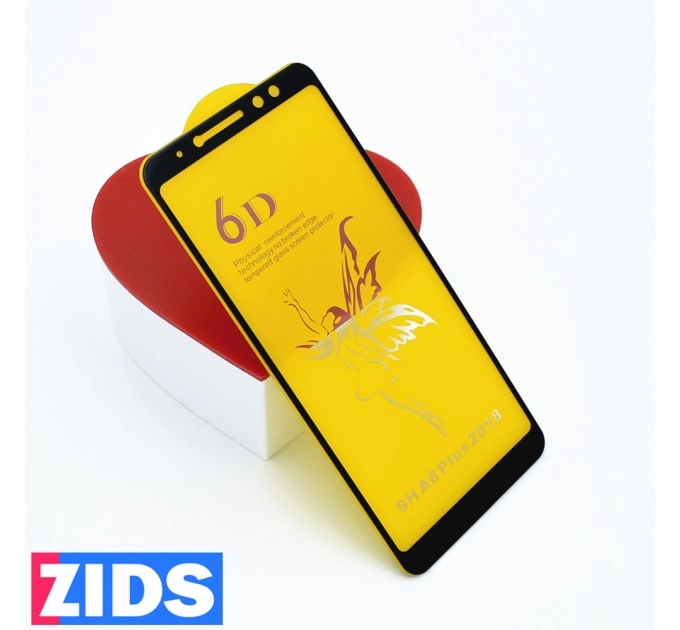 Защитное 3D стекло для Samsung Galaxy A8 Plus 2018 черное